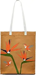 [RADLEY] Birds of Paradise Medium Open Top Canvas Tote Shopper Bag in Pecan, Pecan