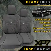 Toyota Landcruiser 200 Series - Sahara (Pre-Facelift) - XP7 Heavy Duty Canvas 2x Front Seat Covers (Made to Order)