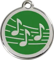 Steel Red Dingo Musical ID Dog Tag Black Purple Blue Green Yellow Red Pink