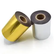 Hot Foil Stamping Paper 1 Roll Gold + 1 Roll Silver 3" x 400ft PU Heat Transf...