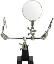 Helping Hands Magnifier Soldering Station, Mlogiroa 2.5X Magnifying Glass Third