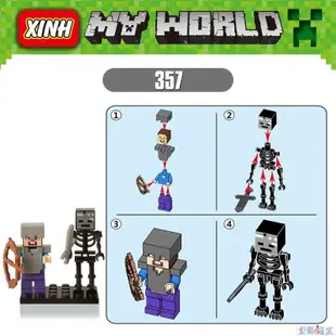 【熱賣精選】8pcs / set Lego Minecraft Action Figures Steve Alex Sk