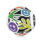 Sterling Silver Smile Art Hypoallergenic Bead Charm