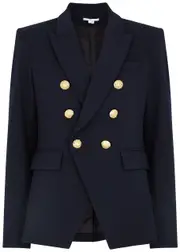 Veronica Beard Miller Dickey Crepe Blazer - Navy - 6 6