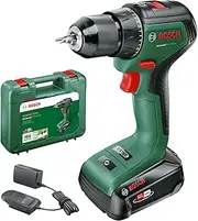 [Bosch] Home & Garden 18V Cordless Brushless Drill Driver With 2.5Ah Battery, Charger and Case, 2 Speed, 20 Torque Settings, 60Nm, 13mm Metal Chuck (UniversalDrill 18V-60). Made in Europe
