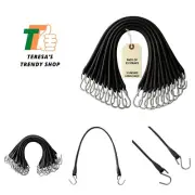 21" Inch 25 Pack Rubber Bungee Cords with Metal Hooks for Flatbed Trucks- Hea...