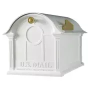 Whitehall Products Post Mount Mailbox 13" Extra Large Non-Locking Aluminum White