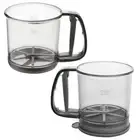 Hand Crank Flour Sifter Fine Mesh Flour Sieve Semi-Automatic Plastic for Baking