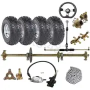 32'' 810mm ATV Go Kart Quad Rear live Axle Kit Steering Assembly +6" Wheels Golf