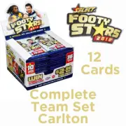 2018 AFL SELECT FOOTY STARS CARDS COMPLETE TEAM SET - CARLTON