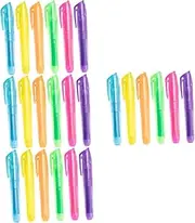 Homoyoyo 4sets 6pcs Highlighter Pens Compact DIY Markers for Smooth Writing No Ink Leakage Chisel Tip Design for Scrapbooking Daily Use 6pcs*4