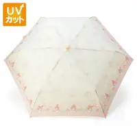 在飛比找樂天市場購物網優惠-小禮堂 美樂蒂 抗UV折疊雨陽傘《粉米.花朵》折傘.雨傘.雨