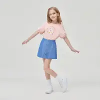 在飛比找momo購物網優惠-【GIORDANO 佐丹奴】童裝卡其褲裙(79 色織藍)