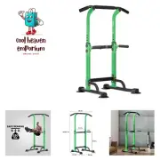 Power Tower Dip Station Pull Up Bar for Home Gym Adjustable Height Strength T...