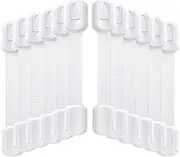 Socub 12 pack Child Safety Cabinets Strap Locks, Multi Use Latch with Strong Adhesive Pads, for Cabinets, Drawers, Oven, Toilet Seat, Fridge