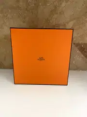Authentic Hermes Empty Box w/ Tissue Paper & Ribbon