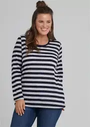 NWT Taking Shape wool blend Sanctuary Stripe Top - S (16-18)