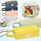 Holder Double Zip Storage Bag Pencil Case Make Up Bags Pen Pouch Case