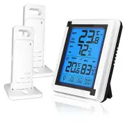Digital Hygrometer Wireless Indoor Outdoor Thermometer Humidity Monitor with B