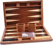 Generic Backgammon Game Set for Family, Compact Board for Travel and Learning, Style C