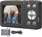 Digital Camera | Compact Camera | Portable Mini Cameras | Compact Small Cameras for Kids Boys, Girls, 2.4-Inch Large Screen Device Photography, Camcorder, Telephoto, Vlogging Recording