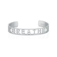 在飛比找蝦皮商城優惠-MANTRABAND 美國悄悄話 BREATHE 銀色手環 