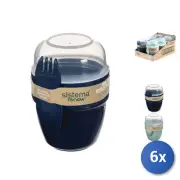 6x Sistema Renew Containers Capsnack, Polypropylene, Lt0, 5
