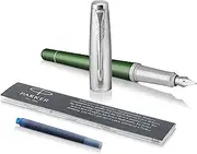 Parker Urban Fountain Pen, Premium Green, Fine Nib with Blue Ink Refill (1931617)