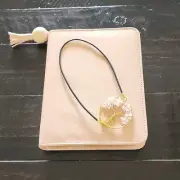 JOURNAL Rose Gold Zip Up & Rose Quartz Crystal Elastic Tree of Life Bookmark