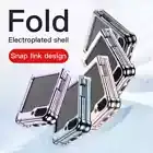 For Samsung Galaxy Z Flip6 Flip5 Flip4 Plating Shockproof Clear Fold Case Cover
