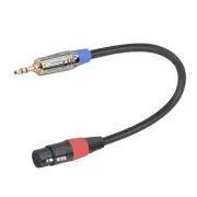 Jack 3.5mm to 3Pin XLR Cable TRS Male to XLR Female Audio Adapter Mic Cable 30cm