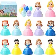 12Pcs Easter Egg Prefilled Princess Toys Easter Gifts for Kids Basket Stuffers Hunting Eggs Party Favor