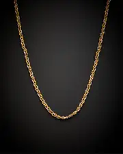 14K Tri-Tone Italian Gold Bar & Bead Necklace