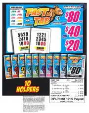 Pull Tab Ticket - Hard Card Tickets - Game- 6 Pack Fast Tab