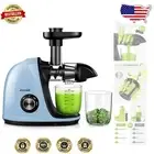 Quiet 2-Speed Masticating Juicer - Dishwasher Safe, Easy to Clean, Light Blue