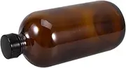 Hohopeti Lab Chemical Bottle Refillable Container with Cap for Oils and Liquids Empty Glass Storage