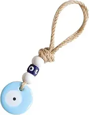 Gihioue Car Evil Eye, Devil Blue Eyes Car Pendant, Evil Eye Charm Car Decoration, Turkish Blue Evil Eye Pendant, Blessing Protection, Rear View Car Ornament for Car, Rear View, Window, T