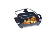 Maxim 1500W Multi Setting Temperature Control Tempered Glass Lid Electric Fry Pan