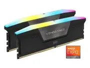 CORSAIR Vengeance RGB 64GB (2 x 32GB) 288-Pin PC RAM DDR5 6000 (PC5 48000) Deskt
