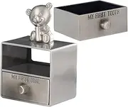 Vaguelly Metal Jewelry Trinket Box Multi-Functional Tooth Storage Box Decorative
