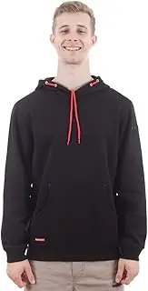 [Hard Yakka] Men's Foundations Brushed Fleece Workwear Hoodie, Black, Large