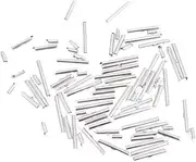 PLAFOPE 100pcs Metal Tube Spacers for Jewelry Making DIY Jewelry Accessories Beaded Chain Bracelet Tube Buckle Fashion Style and Decent Beauty