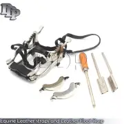 Equine Dental Millenium Speculum With Hand Floats Set Stainless Steel Leather