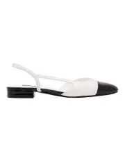 [Nine West] Dresa Slingback Flat in White