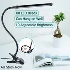 Adjustable LED Desk Table Lamp Eye Care Reading Light Clamp Clip USB Recharge AU