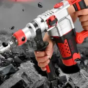 2200W Cordless Drill Brushless Electric Impact Hammer Slotted Red Brick Concrete