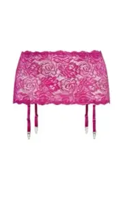CITY CHIC Plus Size XS / 14 Duet Garter Suspender Belt Cerise Sexy Lingerie