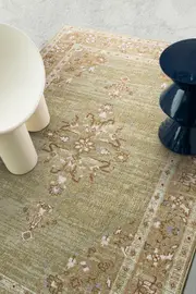 Loopsie Gardsten Beige Bronze Traditional Washable Rug