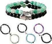 [Gnaillxc] Portable Heart-Shaped Matching Couple Bracelet Set | Christmas & Thanksgiving Magnetic Bracelets