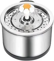 Ofat Home Cat Water Fountain with Australia Power Adapter, Pet Drinking Fountain Stainless Steel, 2.5L/84oz High Capacity Portable Driven by Power Bank for Cats, Dogs, Birds and Small Animals